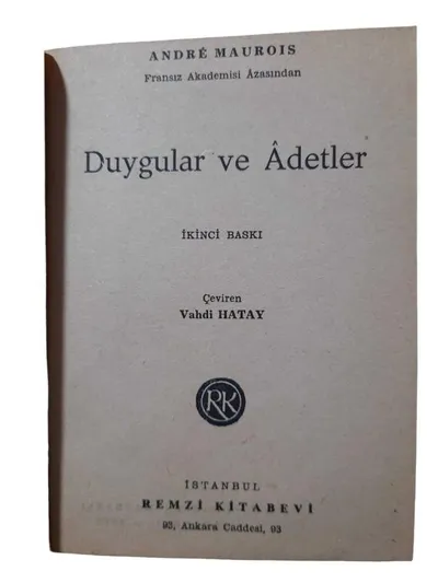 Duygular ve Adetler