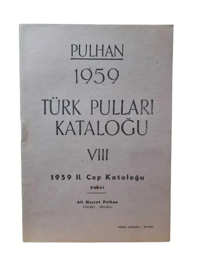 Pulhan 1959 Türk Pulları Kataloğu VIII - 1959 II. Cep Kataloğu