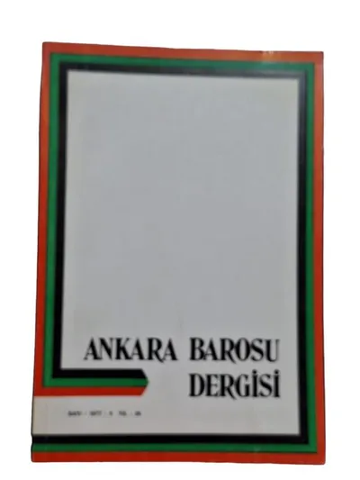 Ankara Barosu Dergisi Sayı: 5/1966 Yıl: 23