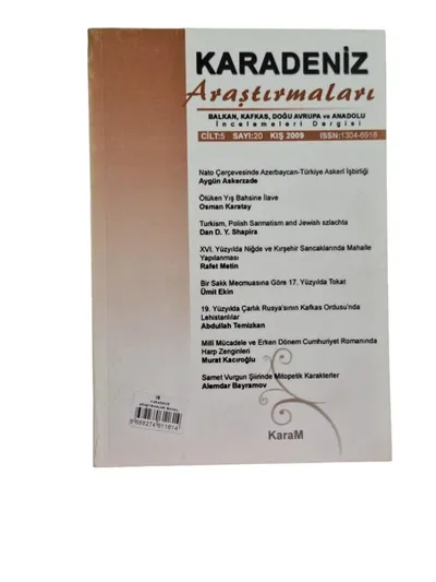 Karadeniz Araştırmaları Balkan, Kafkas, Doğu Avrupa ve Anadolu İncelemeleri Dergisi  Sayı:20 Kış 2009