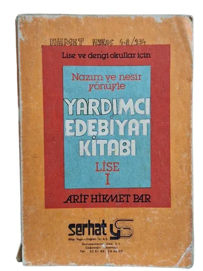 Lise ve Dengi Okullar için Nazım ve Nesir Yönüyle Yardımcı Edebiyat Kitabı Lise 1