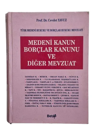 Medeni Kanun Borçlar Kanunu ve Diğer Mevzuat