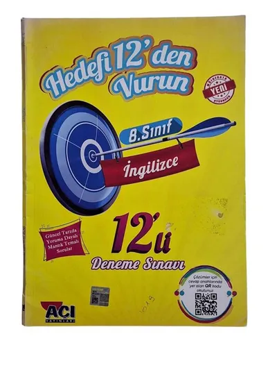 Açı Yayınları 8. Sınıf İngilizce 12'li Deneme Sınavı
