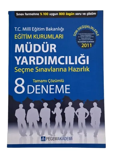 T.C. Milli Eğitim Bakanlığı Eğitim Kurumları Müdür Yardımcılığı Seçme Sınavlarına Hazırlık Tamamı Çözümlü 8 Deneme