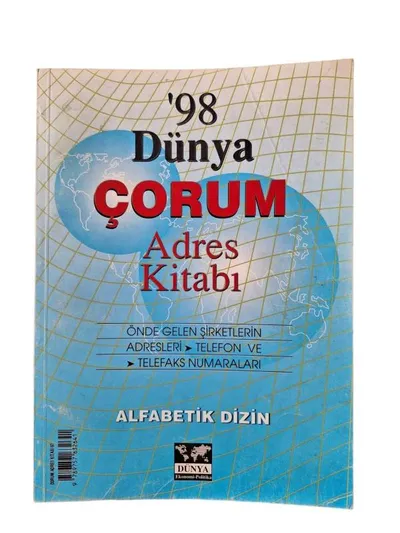 '98 Dünya Çorum Adres Kitabı / Alfabetik Dizin