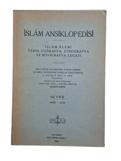İslam Ansiklopedisi İslam Alemi Tarih, Coğrafya, Etnografya ve Biyografya Lugati 92. Cüz Necid - Nezir