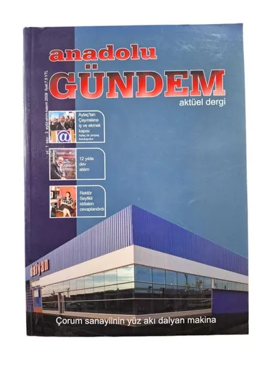 Anadolu Gündem Aktüel Dergi Yıl 1 Sayı 3 Eylül Ekim Kasım 2008