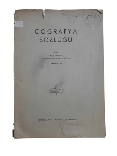 Coğrafya Sözlüğü Fasikül 3
