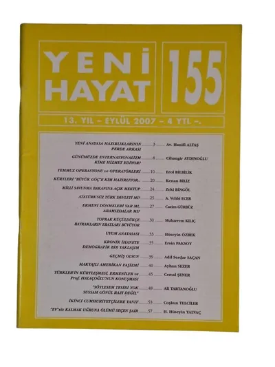 Yeni Hayat Dergisi Sayı: 155 - Eylül 2007