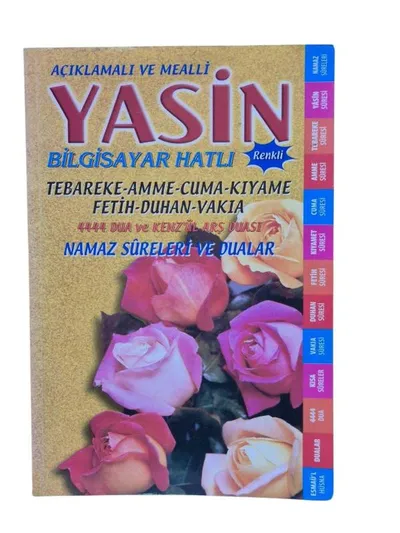 Açıklamalı Mealli Yasin Bilgisayar Hatlı Renkli